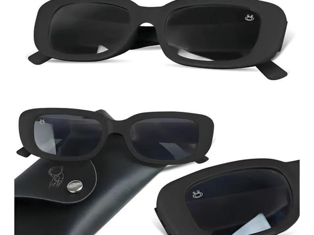 Óculos de Sol Infantil Proteção UV – Modelo Retro Preto